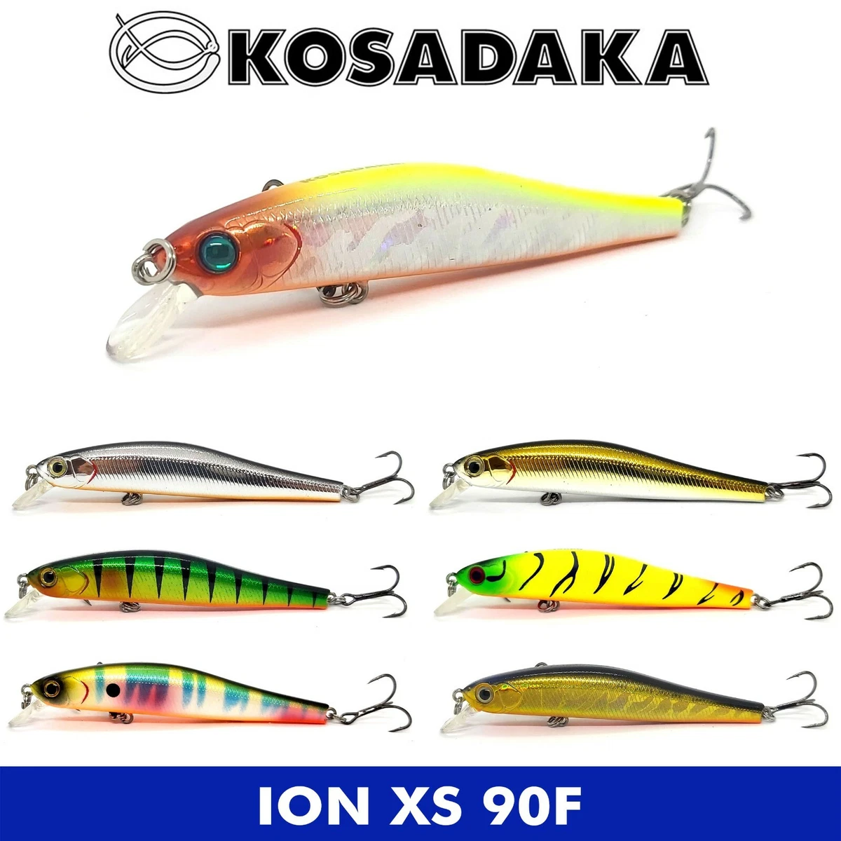 KOSADAKA PHANTOM ION XS 90F FLOATING FISHING HARD BAIT MINNOW LURE 90mm 9.5g
