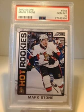 2012 Panini Score Hot Rookies Mark Stone #548 PSA 10 POP 1 OTTAWA SENATORS 