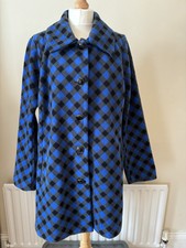 Bob Mackie Ladies Purple And Black Ladies Coat Size Large