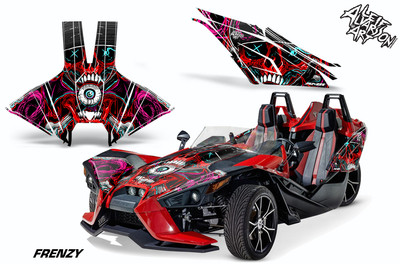 Roadster Graphics Decal TRIM Kit For Polaris Slingshot SL 15-22 FRENZY RED