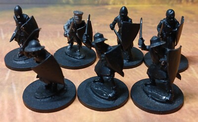 Unbranded Metal 28mm Historic Knights w/ Shields Wargaming Figures Base-painted