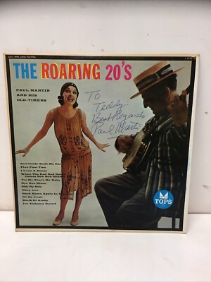 Rare 1957 The Roaring 20's! LP, Album, Tops Records L 1572 Signed By Paul Martin