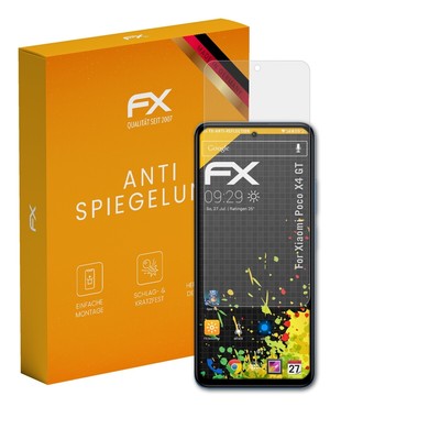 atFoliX 3x Displayfolie für Xiaomi Poco X4 GT Schutzfolie matt&stoßfest Folie