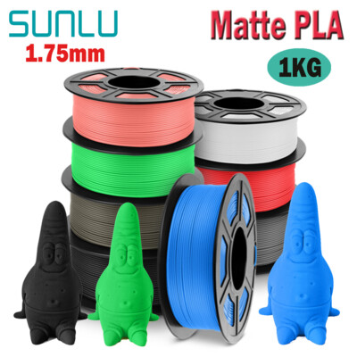 SUNLU PLA Matte 3D Drucker Filament PLA 1KG Keine Blase,Matte  Oberfläche