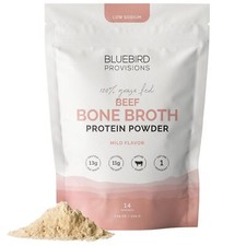 Bluebird Provisions Beef Bone Broth Protein Powder Collagen Rich Low Sodium