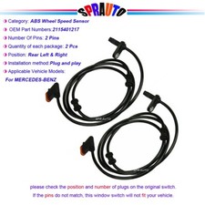 2abs Wheel Speed Sensor Rear Lr For Mercedes-benz E320 E350 E500 E63 Amg Cls350 2abs Wheel Speed Sensor Rear Lr For Mercedes-benz E320 E350 E500 E63 Amg Cls350