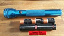 2x 18650 Li-Ion to 3D-Cell Maglite Adapter - conversion w/ LED bulb option
