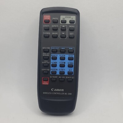 Canon WL-D80 Camcorder Remote Control Original Genuine A552. Tested | eBay