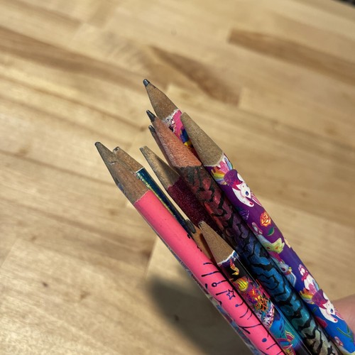 VINTAGE Pencils No. 2 Pencils Variety of Colors/ Patterns 1990 Set of 11 Used - Picture 10 of 10