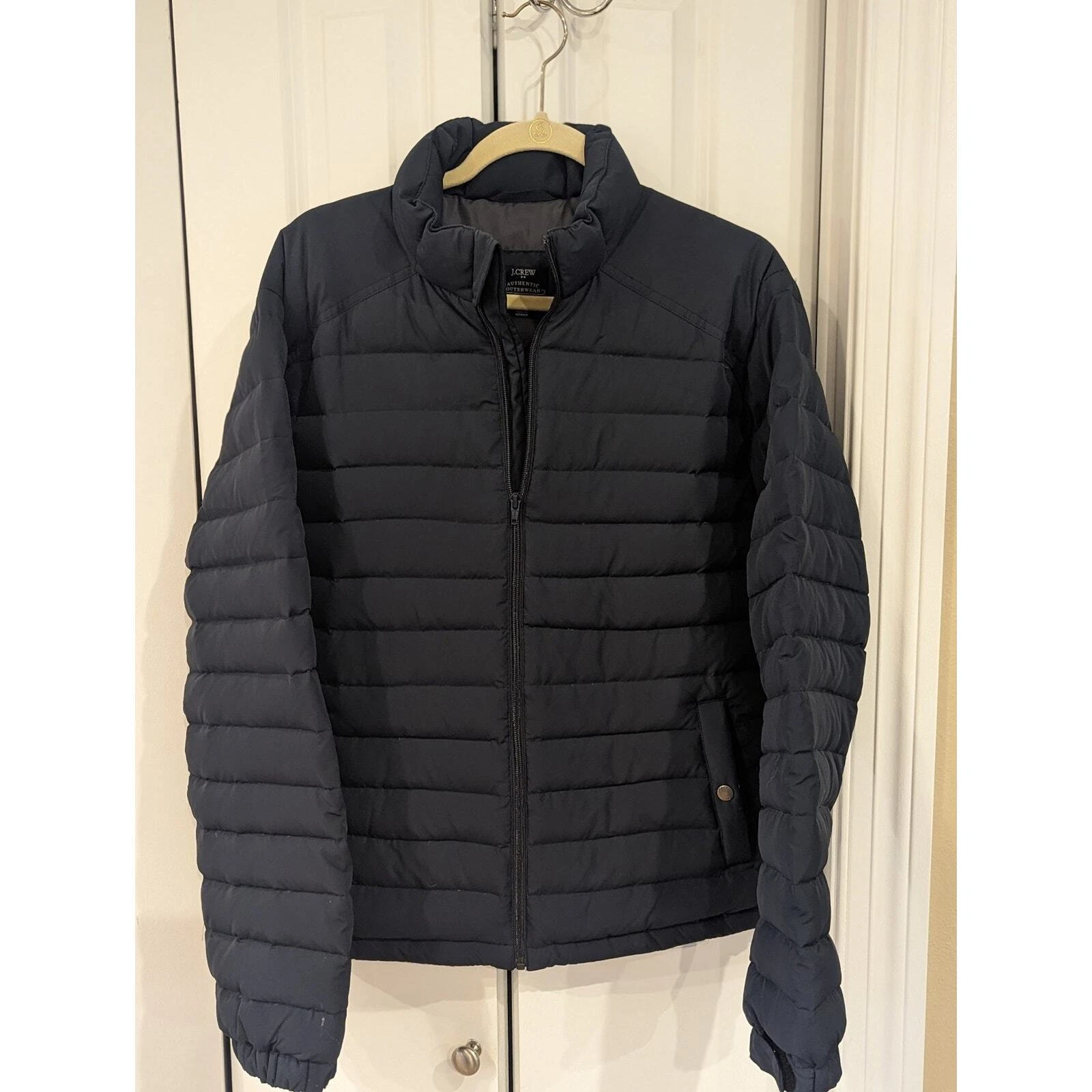 J. CREW MEN'S DOWN PUFFER JACKET Navy Blue, size Large