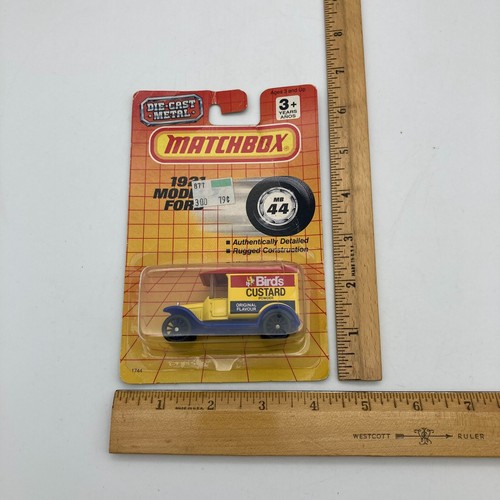 Vintage Matchbox On Card 1921 Ford Model T MB 44 1990 Release Bird's Custard VTG - Picture 16 of 16