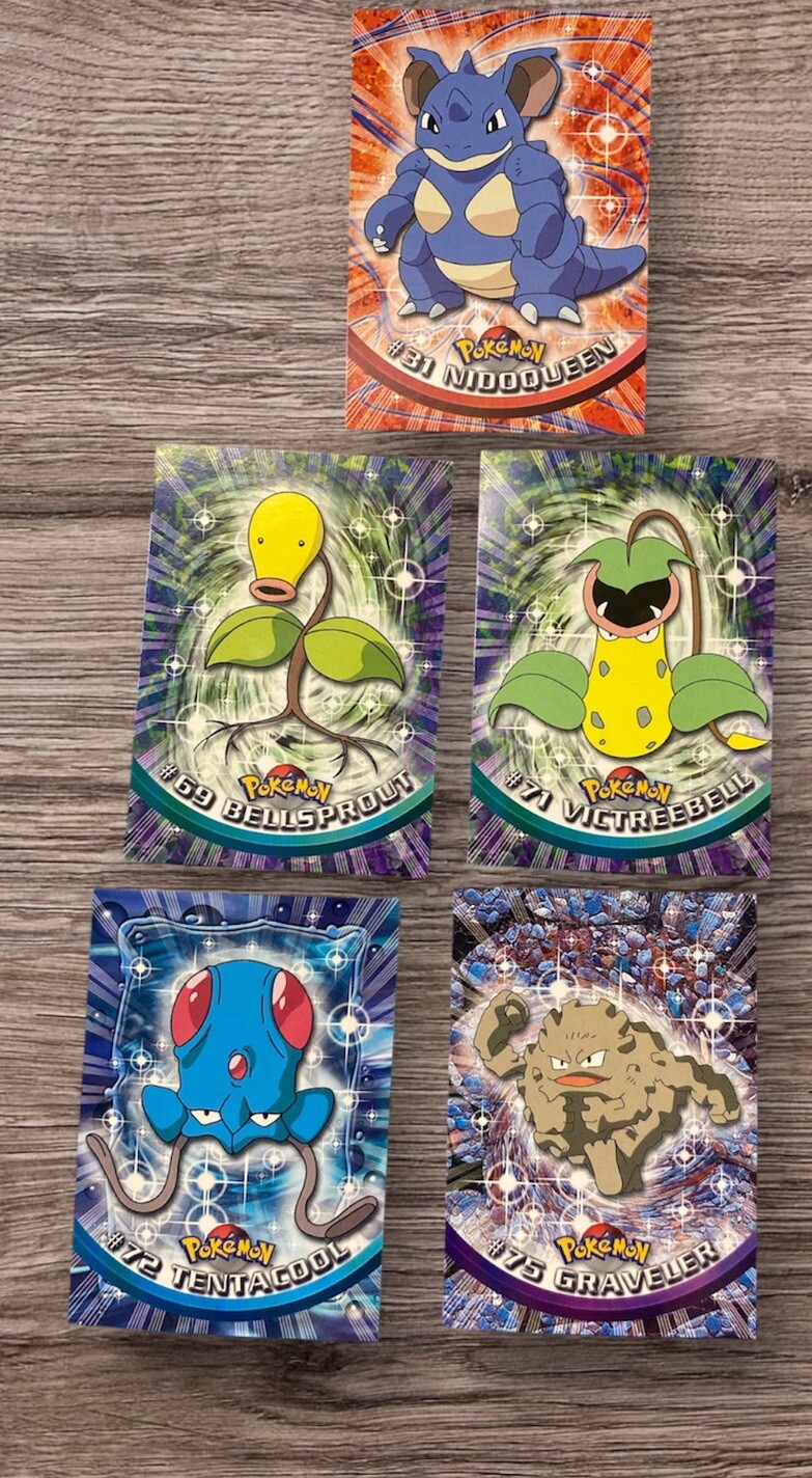 1999 Topps Series 1 -Pokémon TV Animation Edition - 5 Card LOT- 31,69,71,72,73