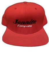 Vintage New Era Pro Model Snapback Hat Made In The USA Jennite Company Red
