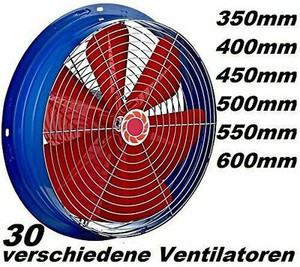 Uzman-Versand Wandventilator 600 Mm – 8000 M³/h Leistung, 235 Watt, IP55, Für Industrie & Lager