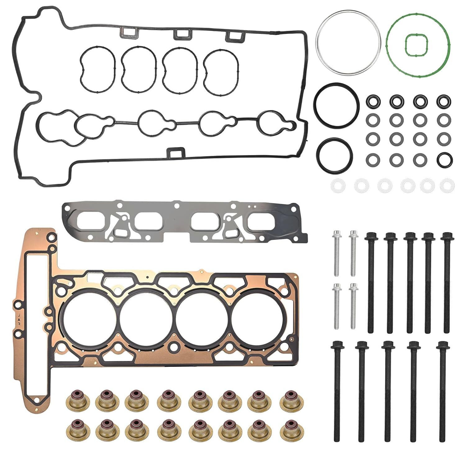 Timing Chain Kit w/Cylinder Head Gasket Bolts for 2010-2017 GMC Chevy Buick 2.4L