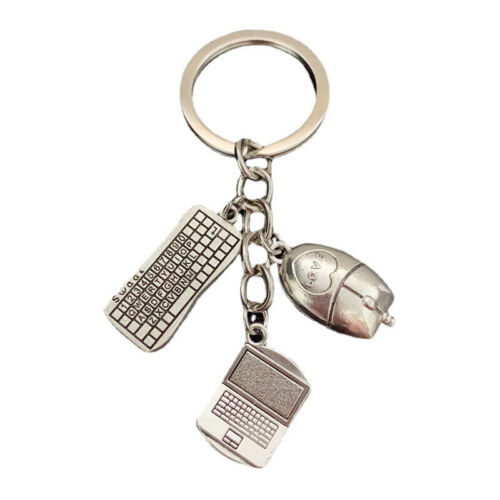 Creative Game Theme Computer Keyboard Headset Music Note Pendant Key Ring Gif SC - Picture 1 of 16