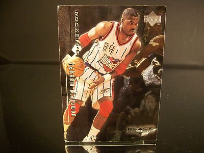 rare hakeem olajuwon cards Rare Hakeem Olajuwon Upper Deck Black Diamond 1999 Card #39 Houston Rockets  NBA