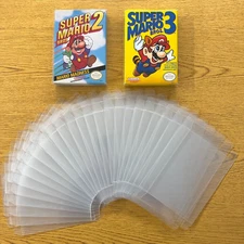 25 Box Protectors for NINTENDO NES Video Game Boxes! Clear Display Cases CIB New