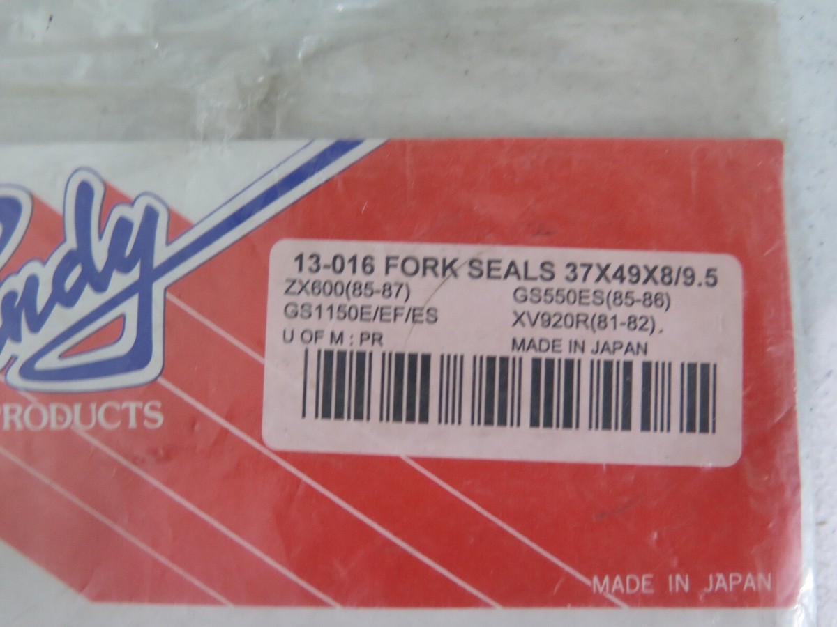 Shindy Products 13-016 Fork Seals 37x49x8/9.5 NOS (08D-1-3) | eBay