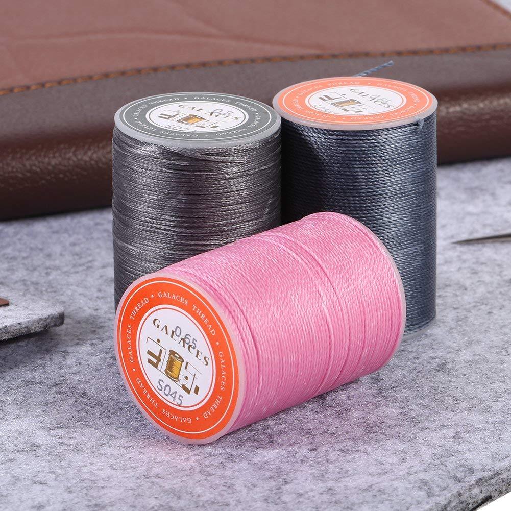 0.65mm Round Wax Thread Cord Leather Sewing Hand Stitching Thread