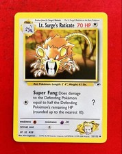 Lotto Carte Pokemon Lt.surge’s Raiticate 51/132 Bellissimo Gym Challenge 