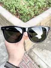 New Ray Ban Large Classic Wayfarer RB2140 2140 Black G15 Glass Lens Size 54/18