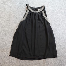 Vero Moda Top Women Large Black Beaded Halter...