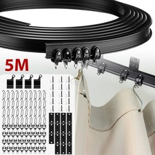 5M Vorhangschiene Flexibel Biegbar Gardinenstange Gardinenschiene Deckenmontage