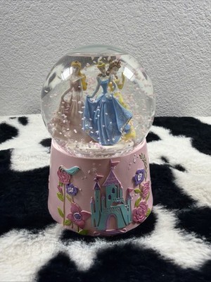Kcare Rare Disney Princesses Musical Snow Globe Cinderella Bella Aurora  Snow
