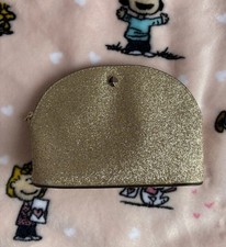Rare Kate Spade-burgess court glitter dome cosmetic case pouch