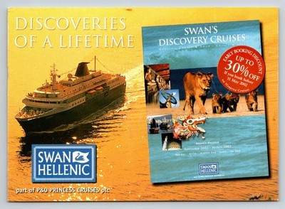 2002 Swan Hellenic Minerva Cruise Ship Postcard Andover NY Postmarked