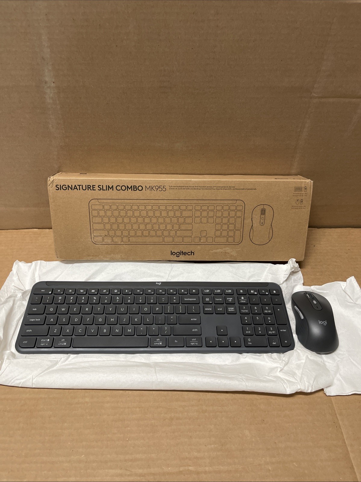 Logitech MK955 Signature Slim Wireless Keyboard and Mouse Co