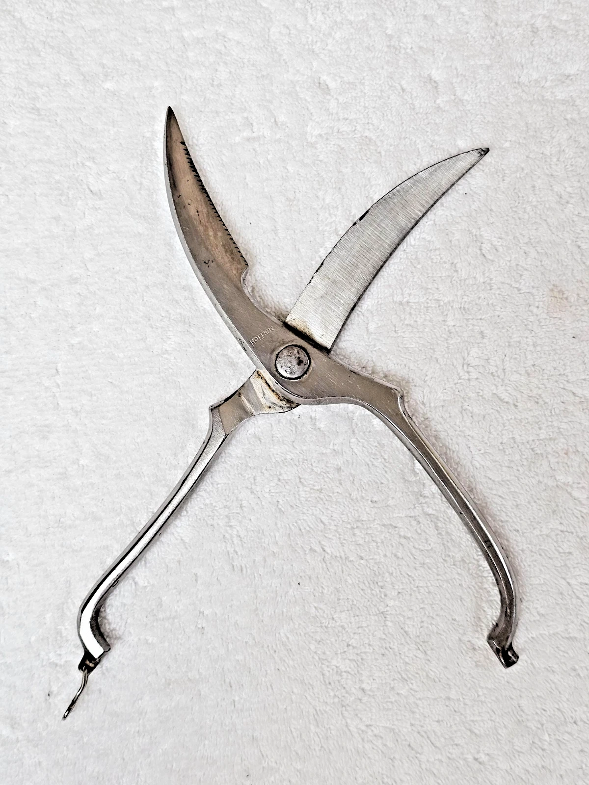 Vintage Hoffritz Poultry Shears Stainless Italy Kitchen Meat Bone Scissors 9.25"