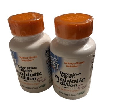 2 PK Doctor's Best Digestive Health Probiotic 2 Billion w/LactoSpore  60 vcaps