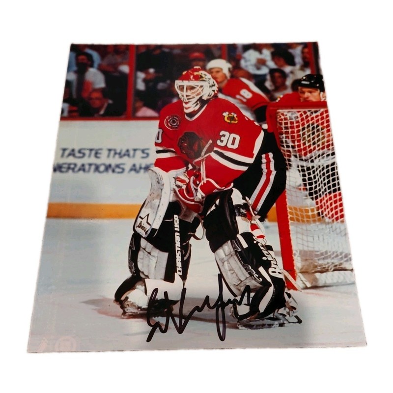 SIGNED Ed Belfour Photo 8" x 10" Autograph Chicago Blackhawks NHL