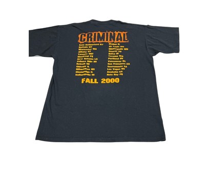 Vintage Eminem Criminal Fall 2000 Rap Tee T-Shirt Size XL RARE