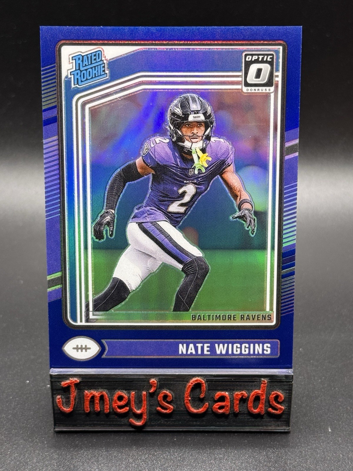 2024 Nate Wiggins Donruss Optic Blue Rated Rookie Prizm /199 #281 NFL Ravens