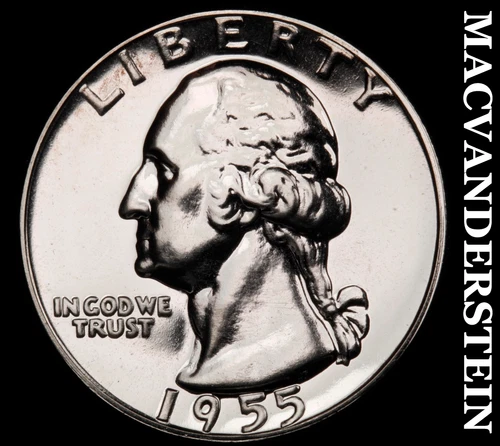 1955 Washington Quarter- Silver- Choice Gem Proof Luster No Reserve #J2902