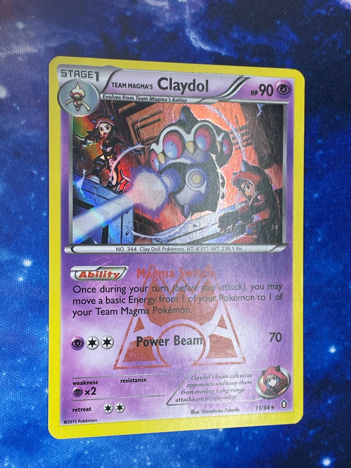Team Magma's Claydol 49249 Holo R  Double Crisis Pokemon 2015 EN LP