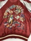 Vintage 1950s Korean War Sukajan Souvenir Reversible Velour Map Jacket Size — photo 8