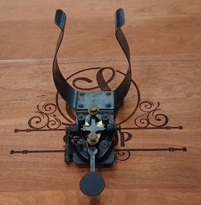 Vintage J-37 Straight Telegraph Key with Palm Rest Morse Code