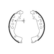 Bremsbackensatz hinten für Toyota Allion 1 T24 Celica T23 IQ J1 Yaris | 2395180