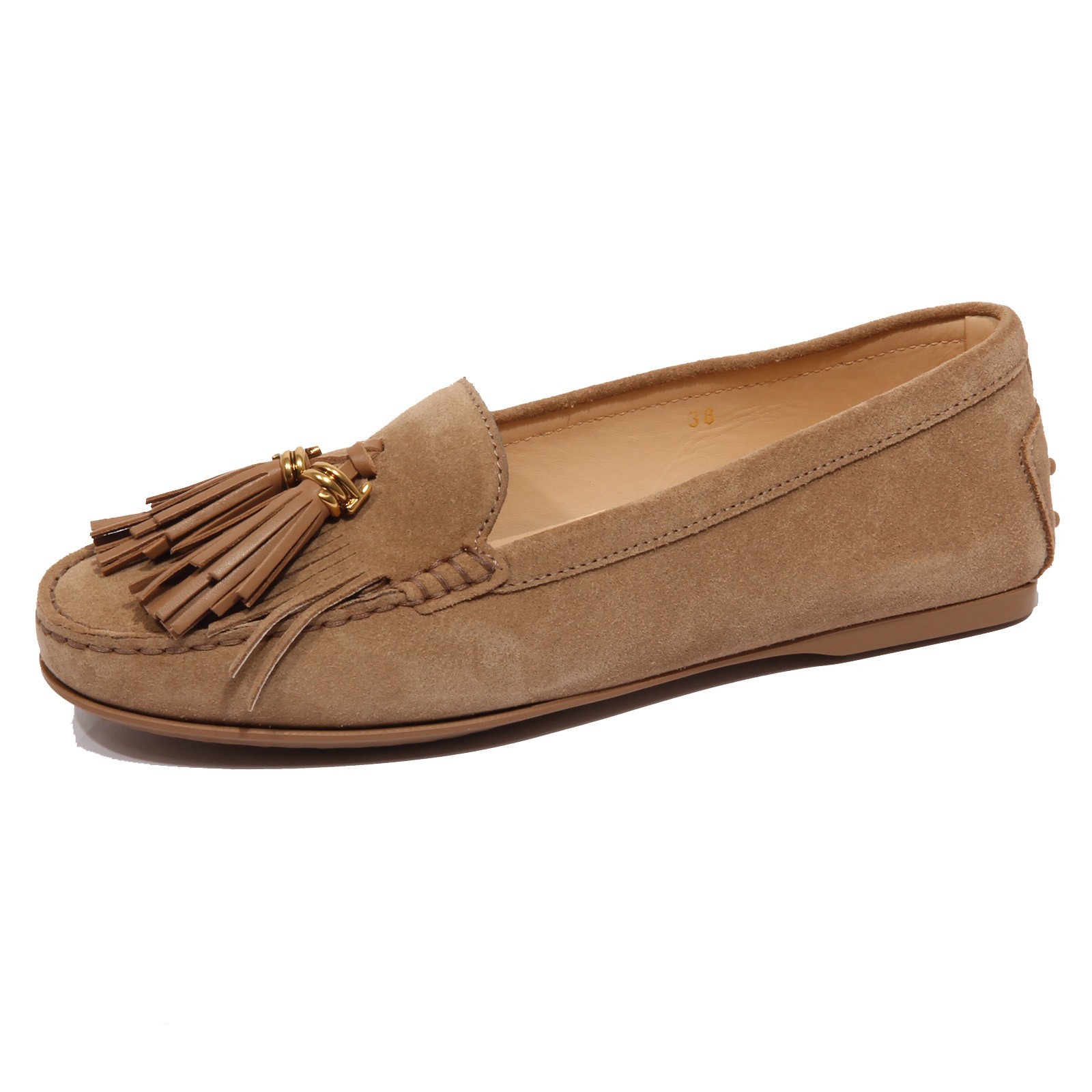 F9412 mocassino donna beige TOD S scarpe suede shoe loafer woman 43390₽
