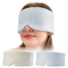 2 Pack Sleep Masks, Cooling Fabric Soothing Sleeping Mask for Side Sleeper, L...