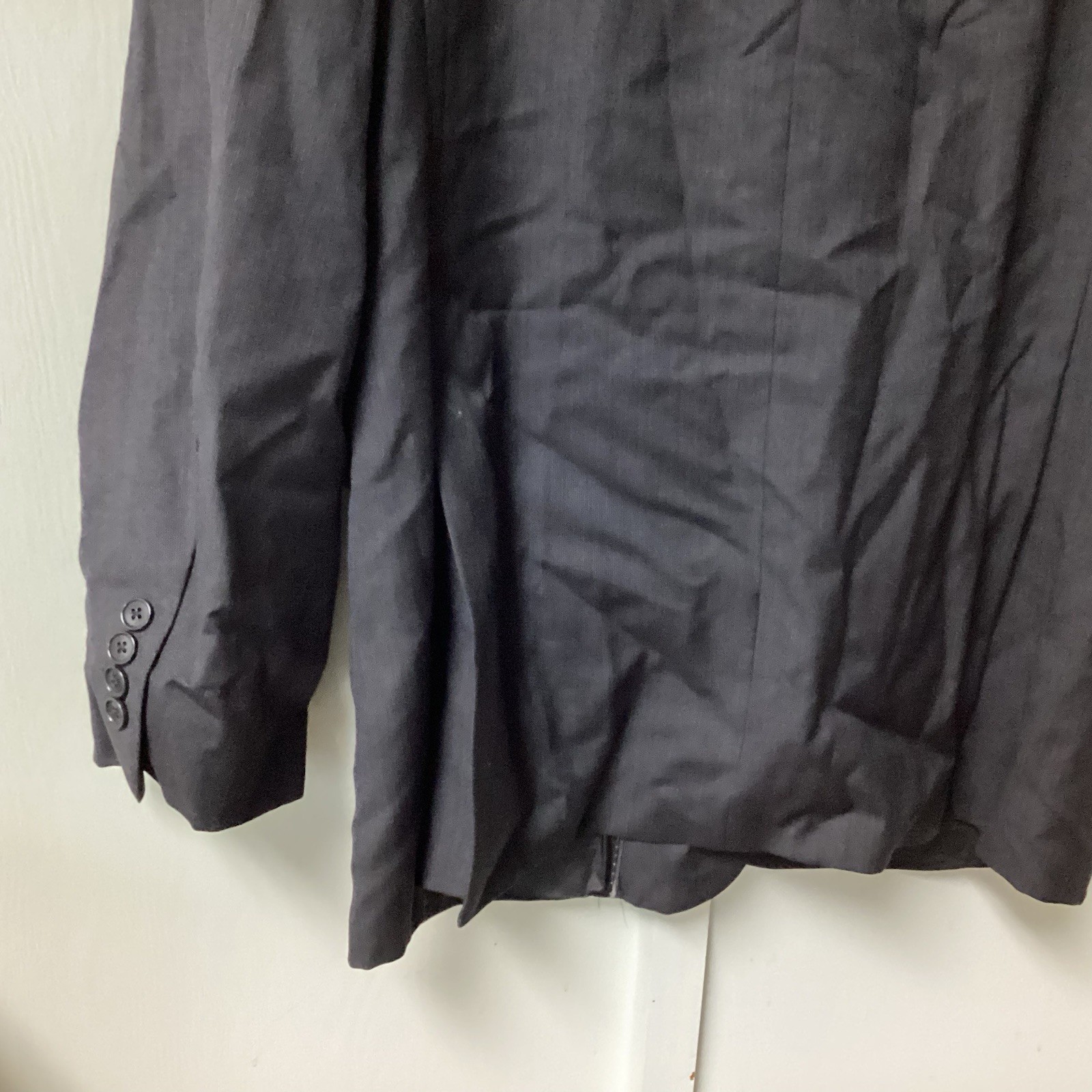 Brooks Brothers 346 Blazer Mens Size 44L Wool Two Button Buttons Black Lined thumbnail 14