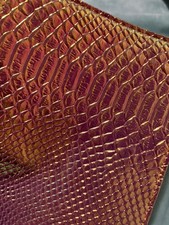Holographic Zip Cosmetic Makeup Bag Reptile Skin Turquoise Orange Purple Blue