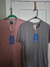 New Mens Lot Of 2 Red/Blue Essex Crossing Super Soft Short Sleeve Shirts Sz M