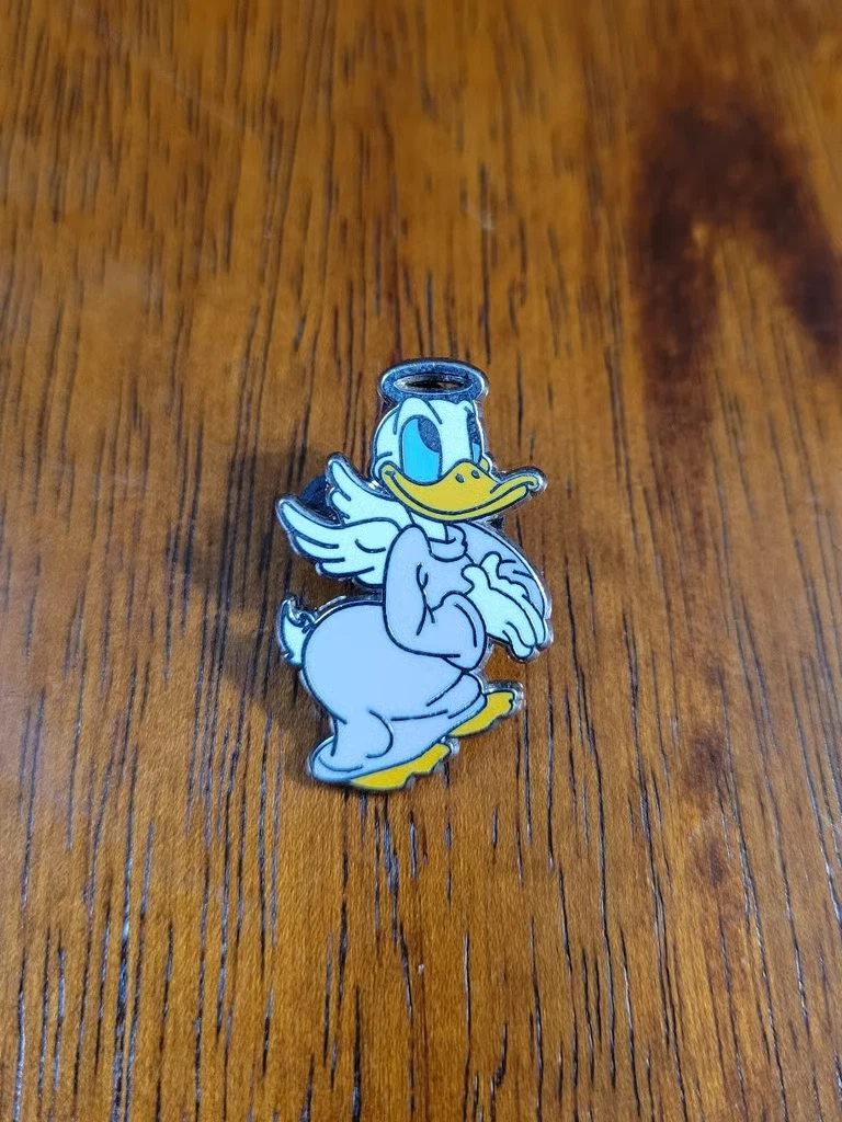 Disney Trading Pin Angel Donald Duck Pink Robes Good Bad Conscience HKDL