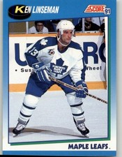 1991-92 Score Canadian English Ken Linseman #622 Toronto Maple Leafs