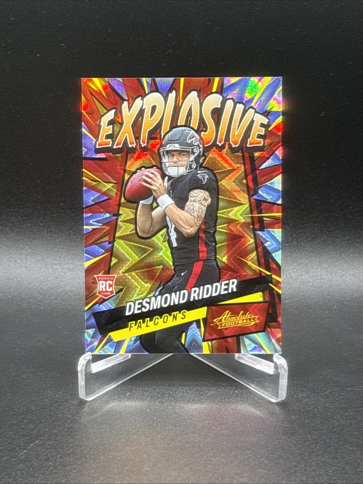 2022 Panini Absolute Explosive Desmond Ridder #E38 Holo Rookie RC SSP Falcons 